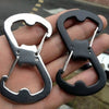 Multi-Function Keychain Survival Lock Carabiner Ring Hooks